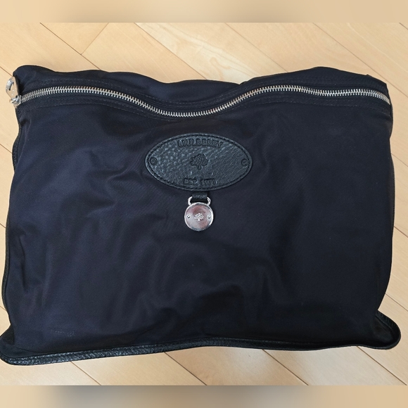 New without Tag, Mulberry foldable light black travel duffel bag with pocket - Picture 3 of 5